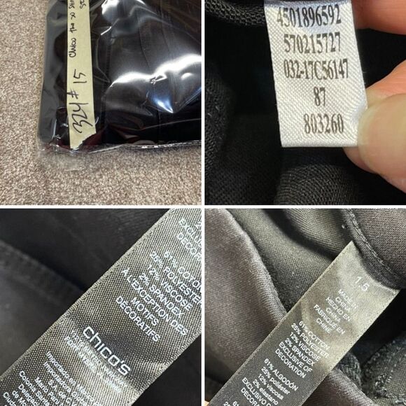 Chico the so slimming jegging trouser womens sz 1.5 high rise black pants - Picture 12 of 12